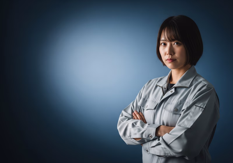 女性作業員の女性