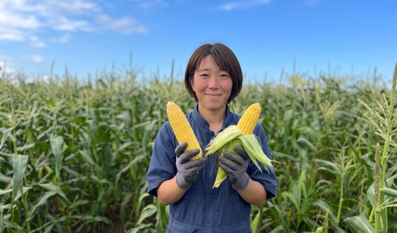 トウモロコシ農家の女性