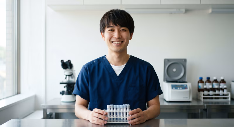 臨床検査士の男性
