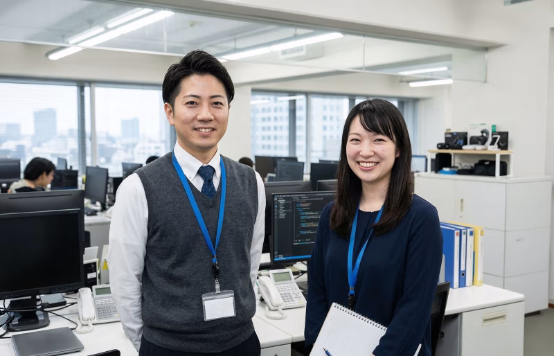 オフィスで働く男女のイメージ