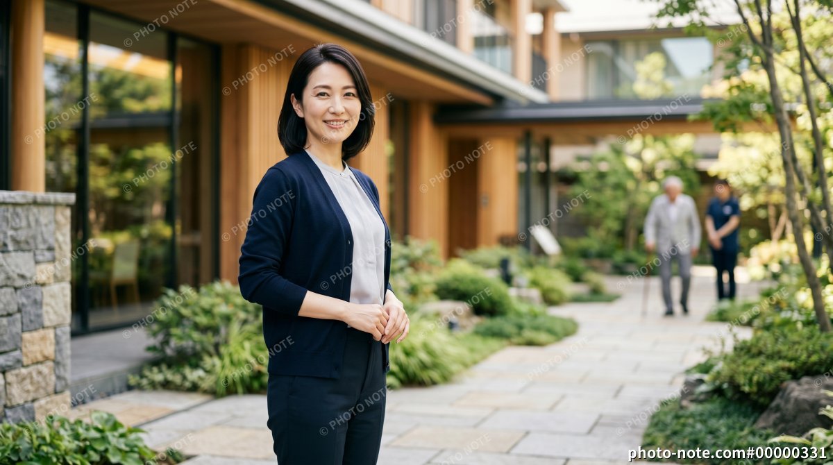 高齢者施設の女性スタッフ
