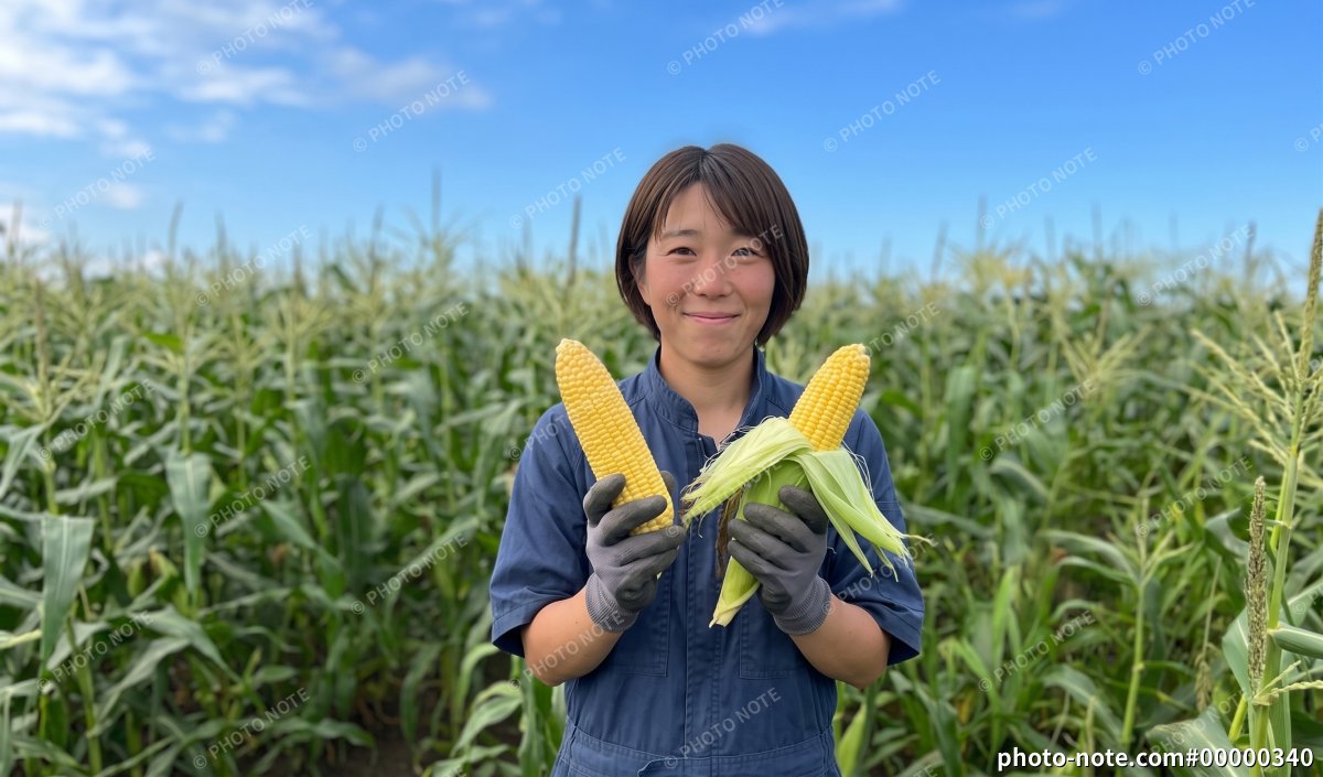 トウモロコシ農家の女性