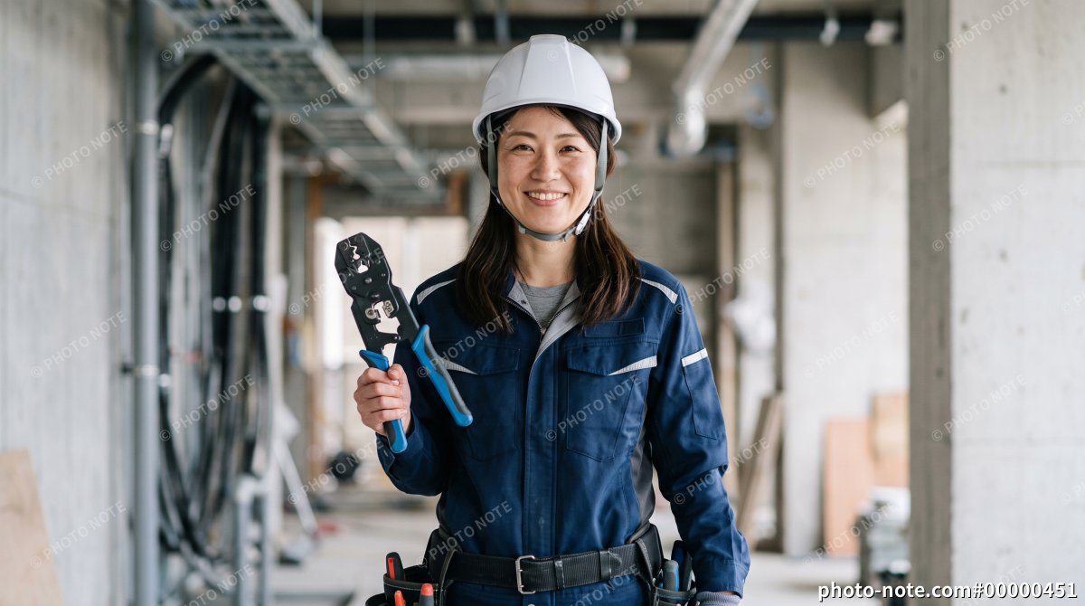 電気工事士の女性