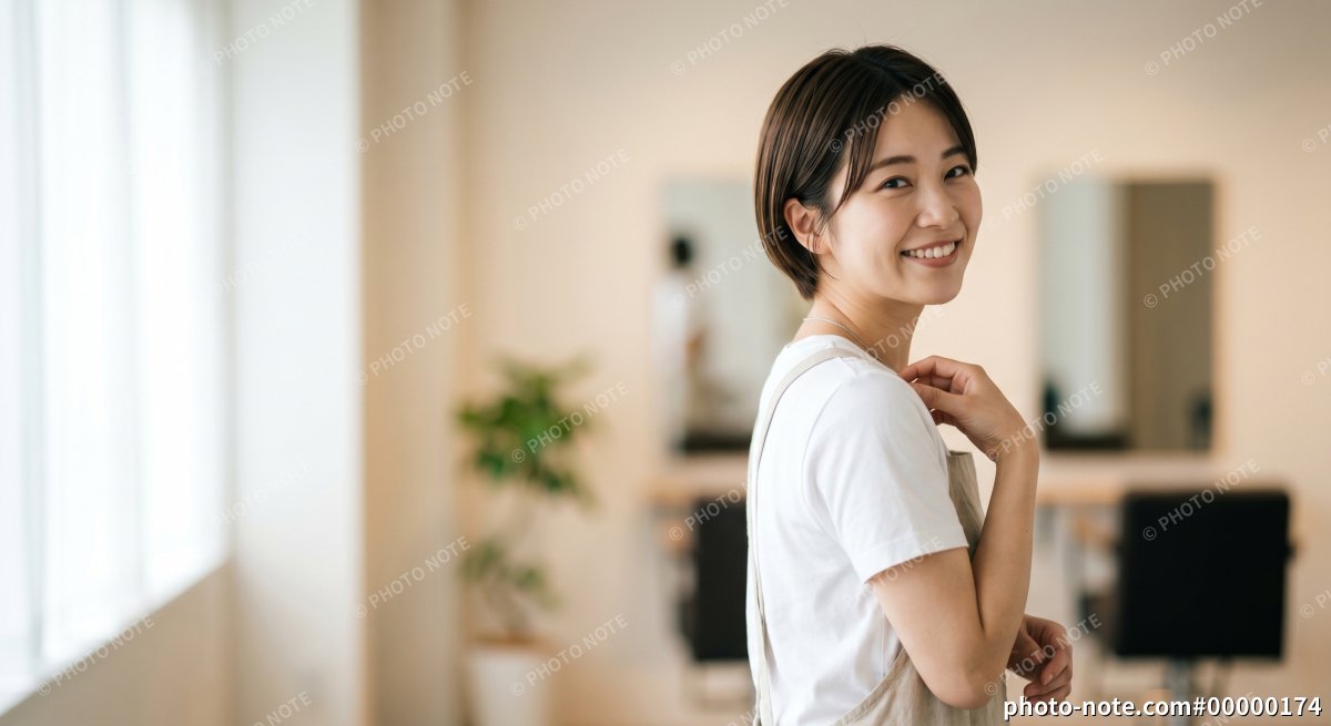 美容師の女性のポートレート