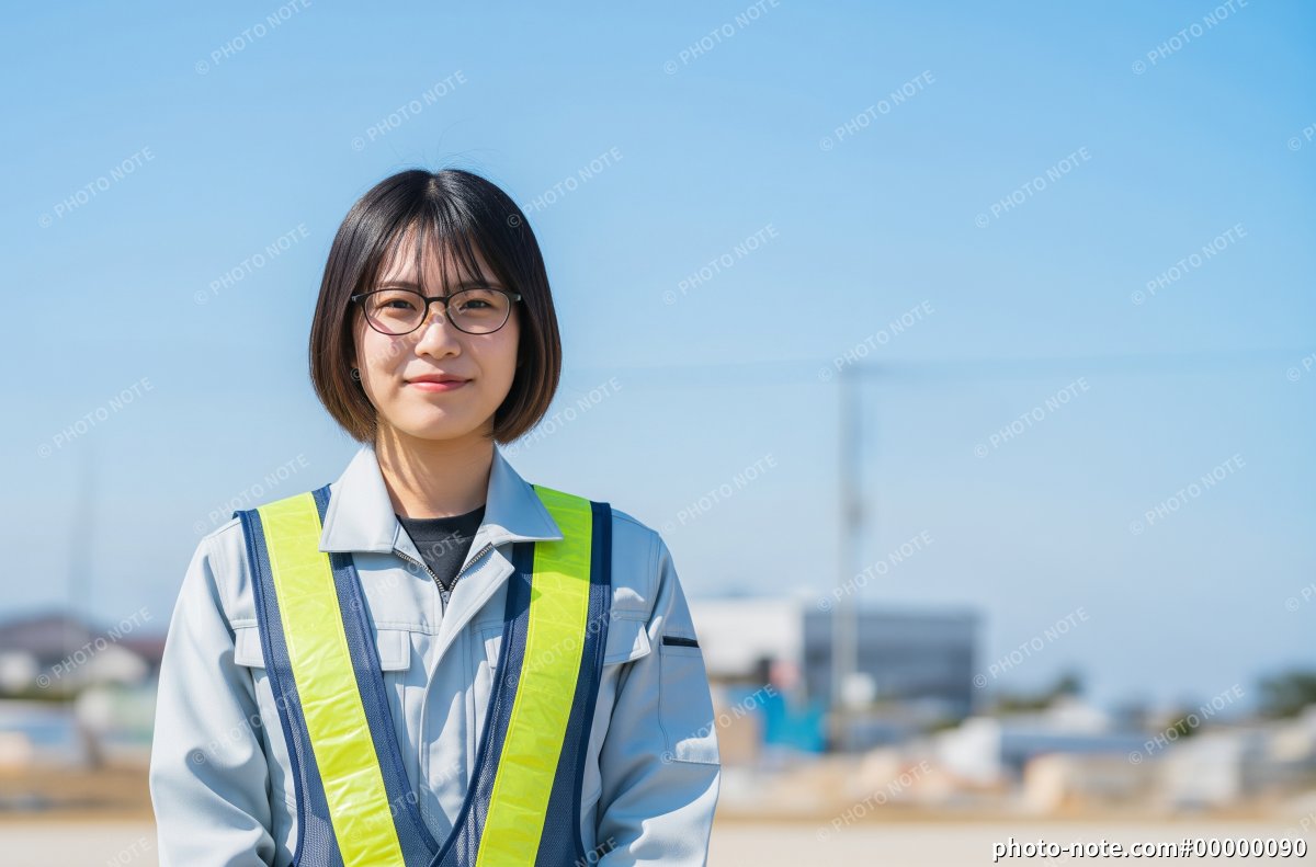 警備員、現場作業員の女性