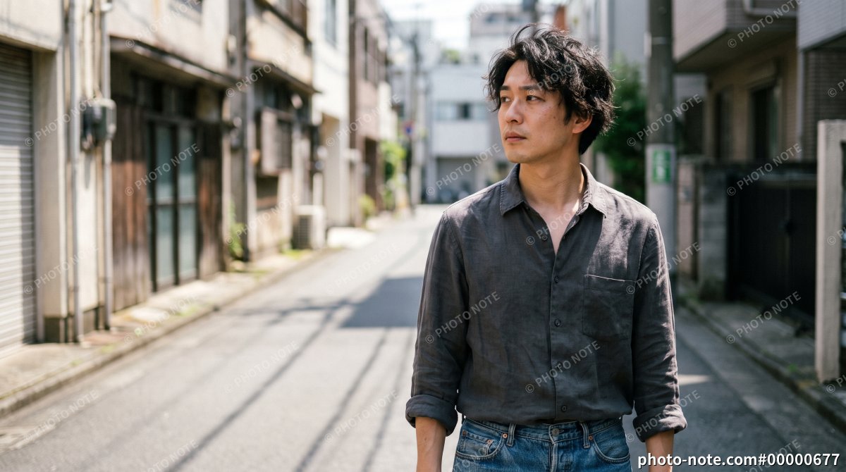 日本人男性のポートレート