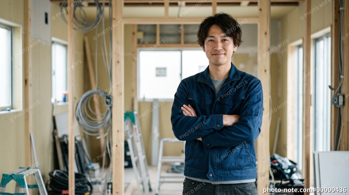 電気工事士の男性
