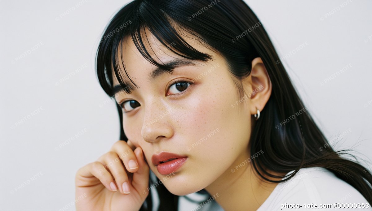 ナチュラルメイクの女性