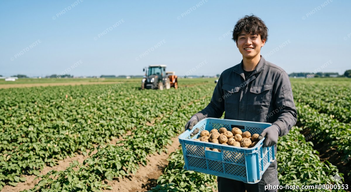 じゃがいも農家の男性