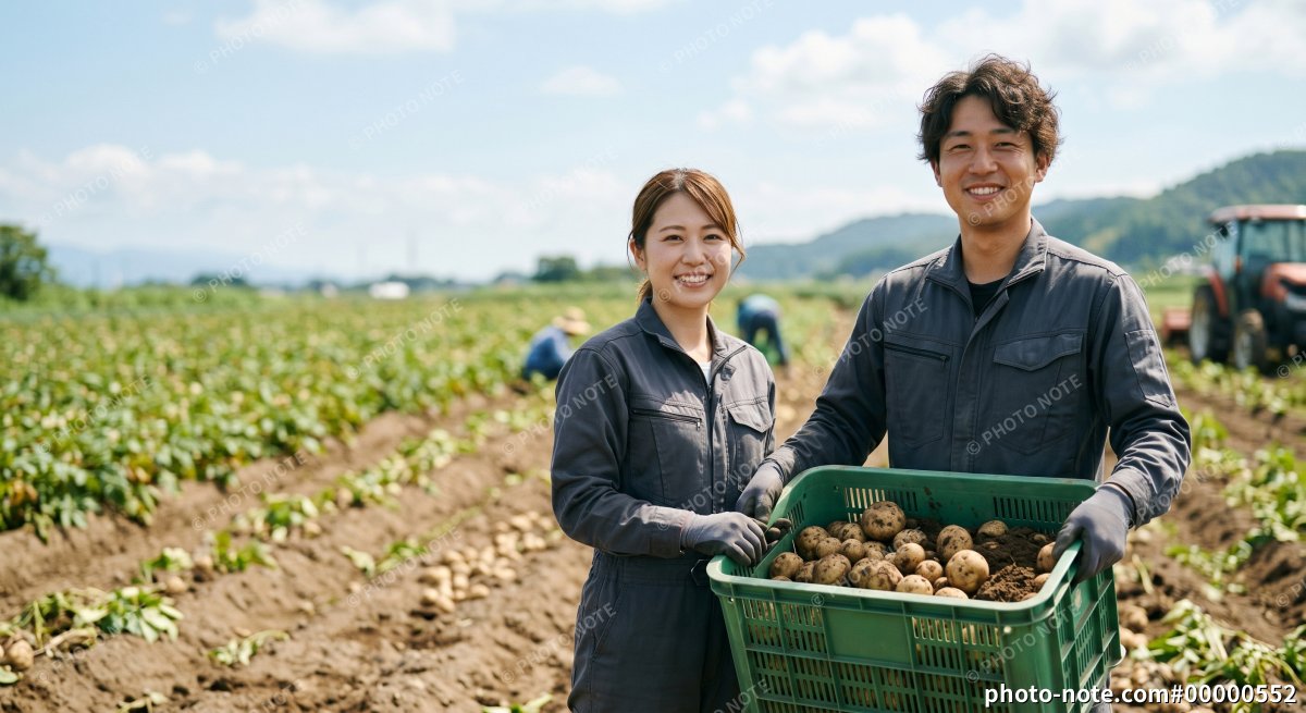 じゃがいも農家の男女