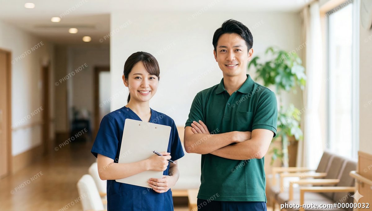 介護施設で働く介護職員とケアマネージャー