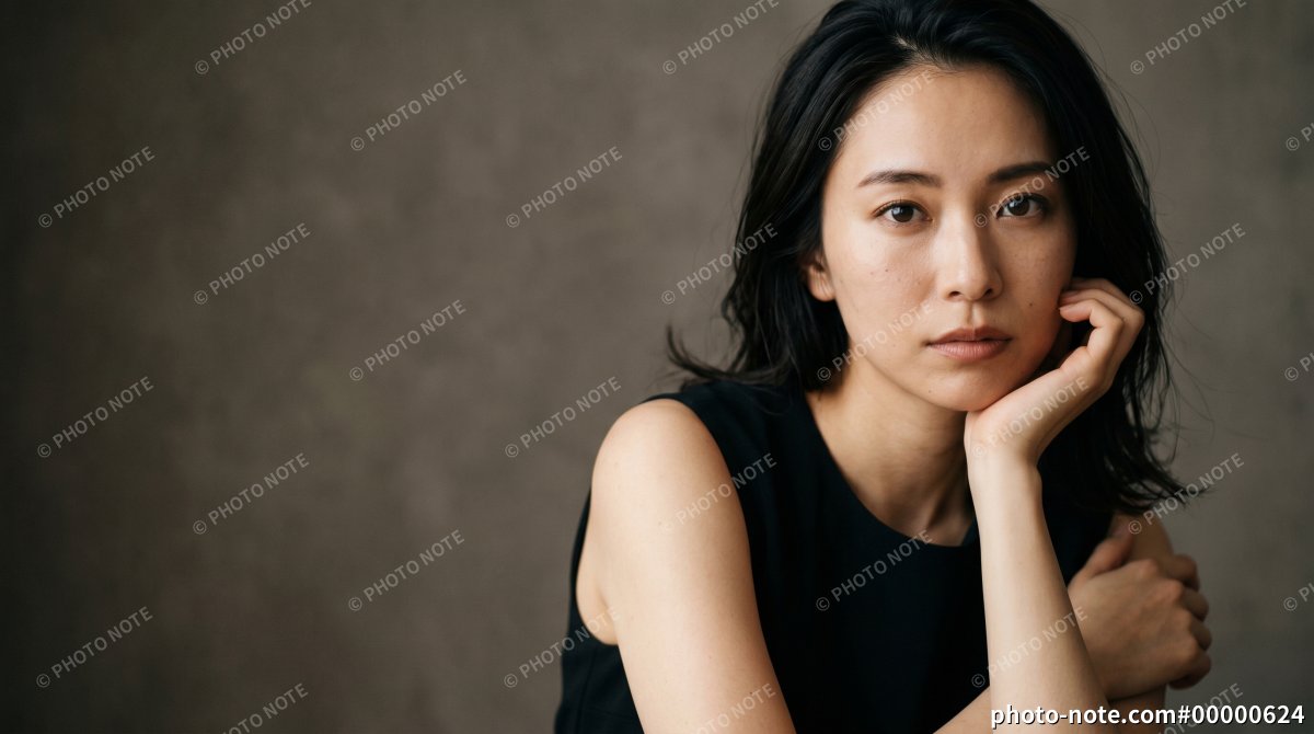 美容のイメージに使いやすい若い女性のポートレート