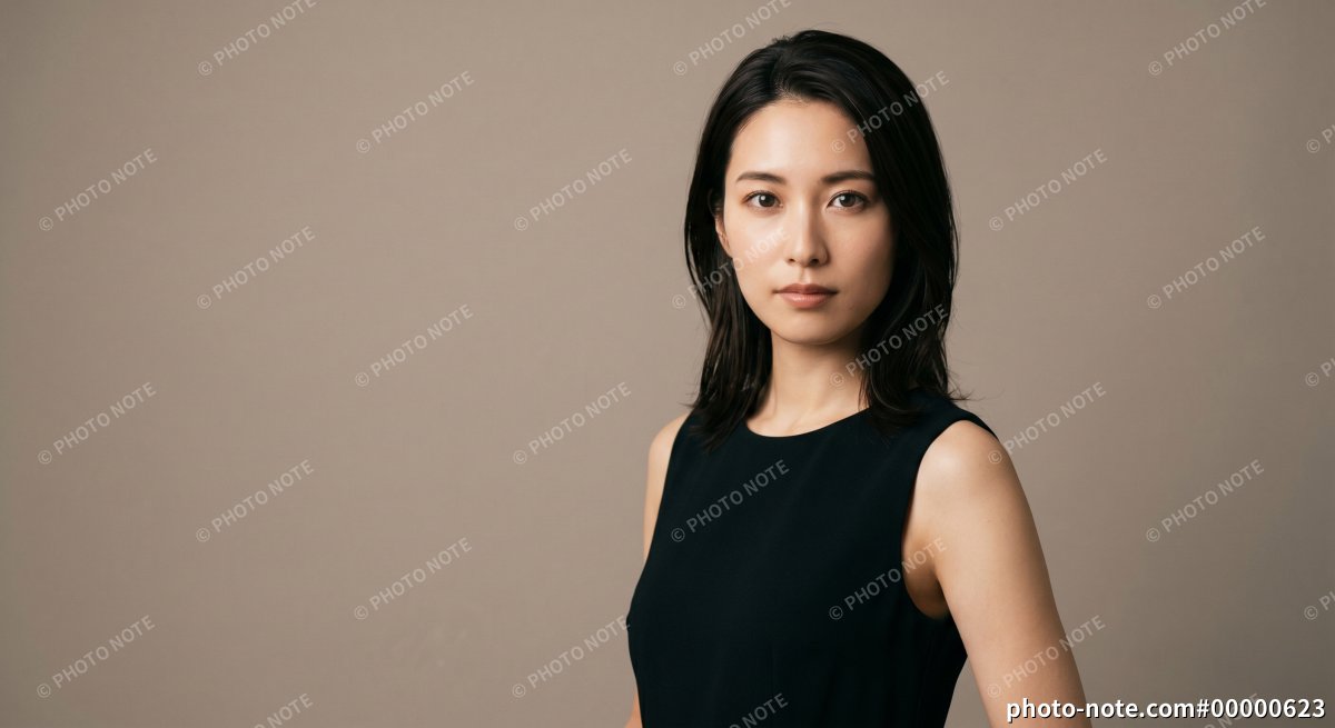 美容のイメージに使いやすい若い女性のポートレート